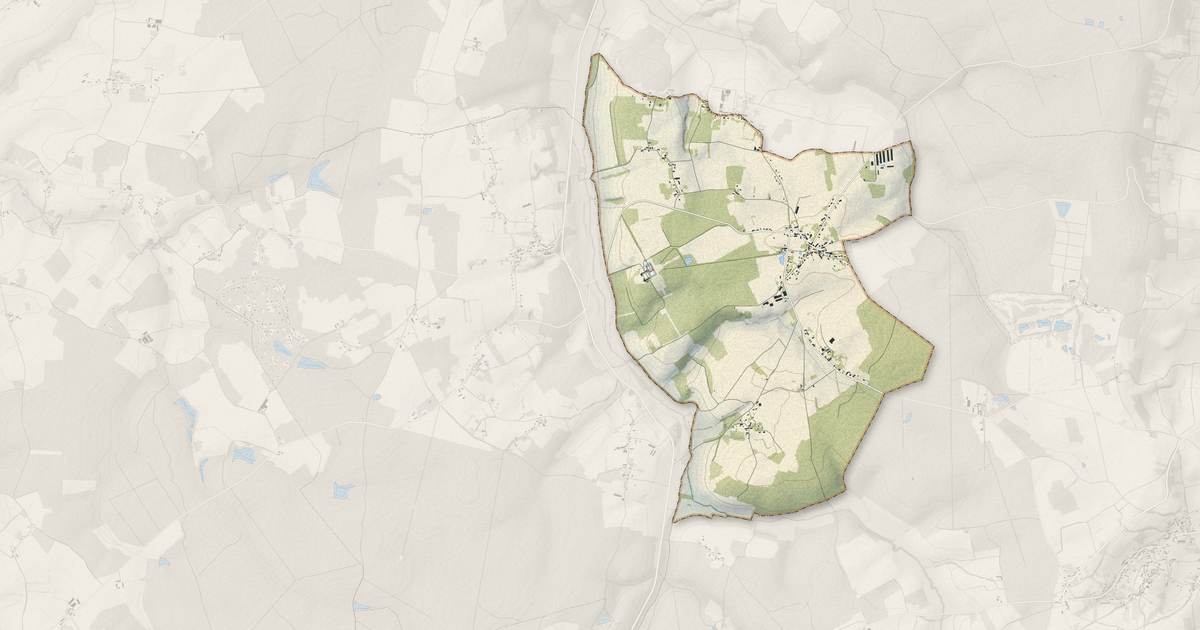 Portrait cartographique de Les Ormes : relief, eau, forêts, bâti et voies, calculés à partir des données de l'IGN