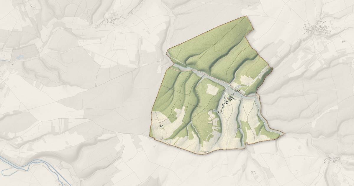 Portrait cartographique de Pimelles : relief, eau, forêts, bâti et voies, calculés à partir des données de l'IGN
