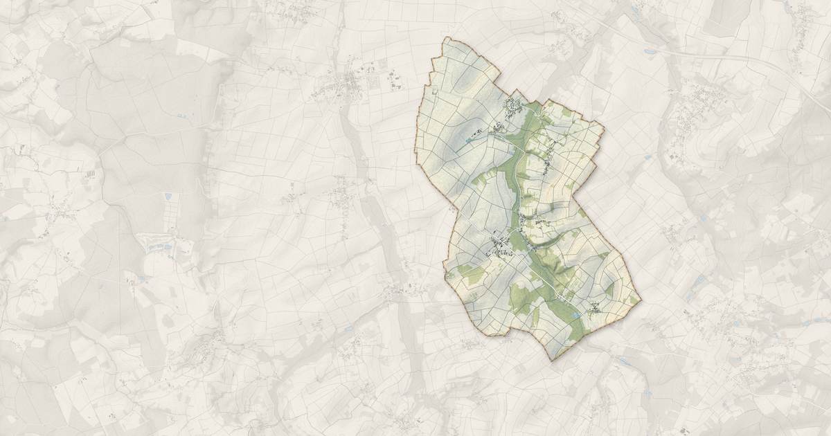 Portrait cartographique de Poilly-sur-Tholon : relief, eau, forêts, bâti et voies, calculés à partir des données de l'IGN