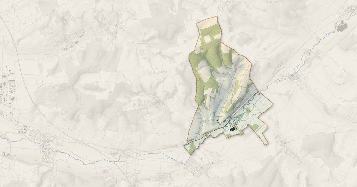 Portrait cartographique de Pont-sur-Vanne : relief, eau, forêts, bâti et voies, calculés à partir des données de l'IGN