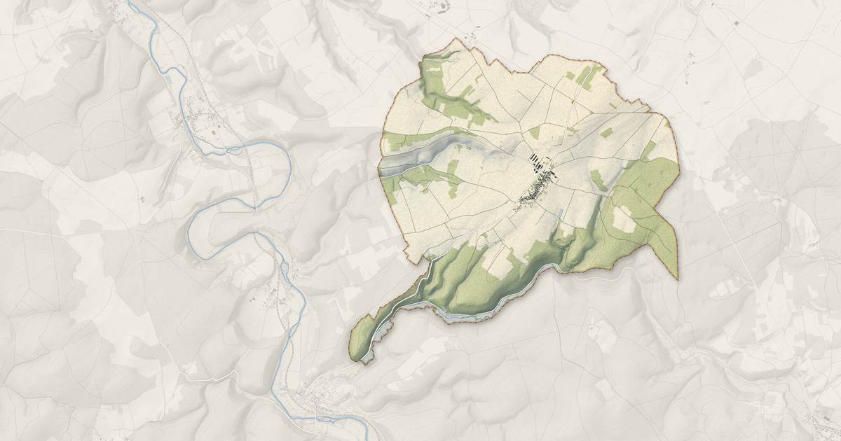 Portrait cartographique de Précy-le-Sec : relief, eau, forêts, bâti et voies, calculés à partir des données de l'IGN