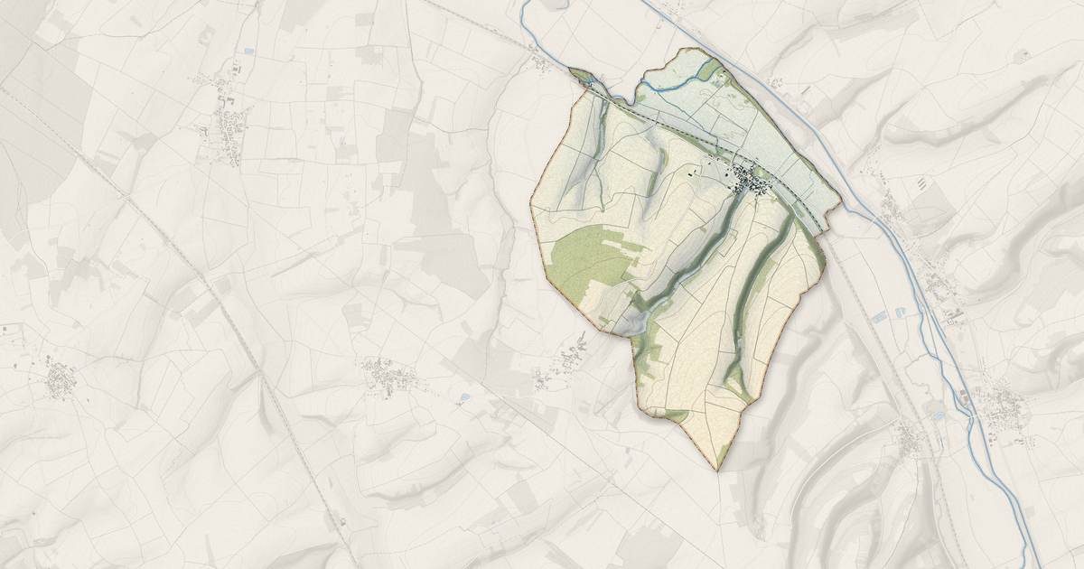 Portrait cartographique de Roffey : relief, eau, forêts, bâti et voies, calculés à partir des données de l'IGN