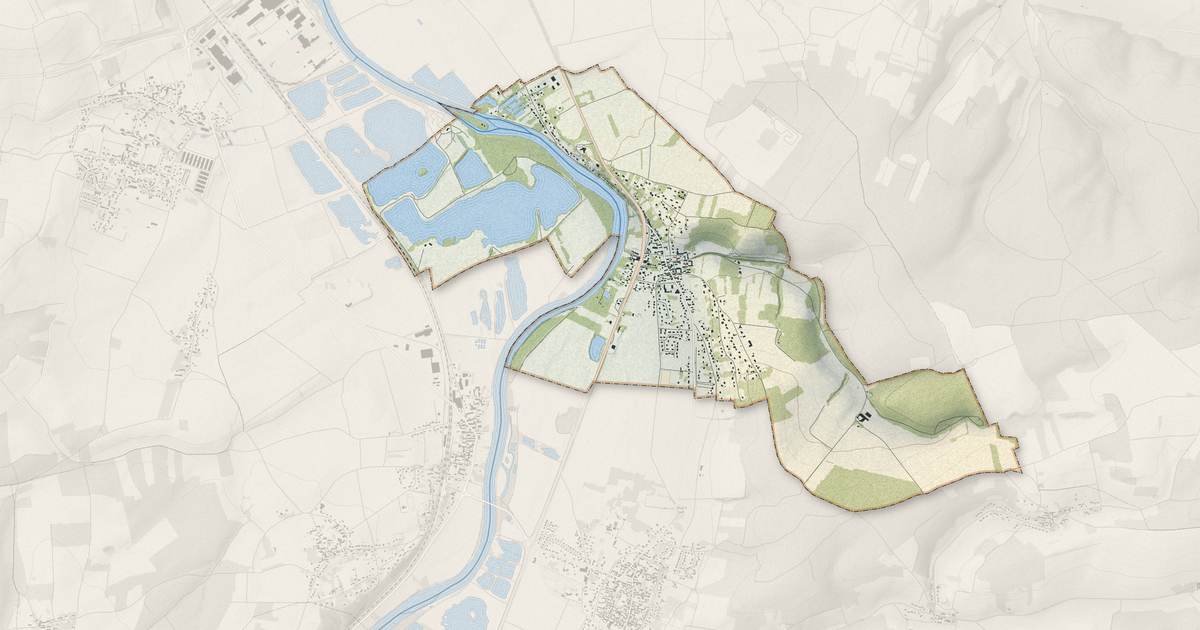 Portrait cartographique de Rosoy : relief, eau, forêts, bâti et voies, calculés à partir des données de l'IGN