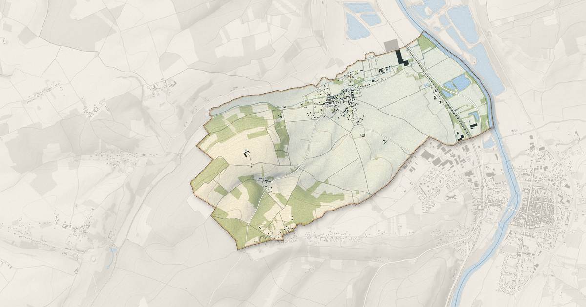 Portrait cartographique de Rousson : relief, eau, forêts, bâti et voies, calculés à partir des données de l'IGN