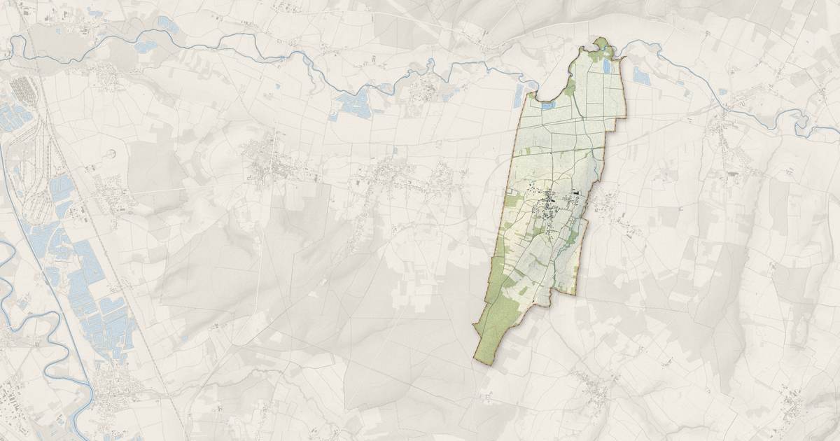 Portrait cartographique de Rouvray : relief, eau, forêts, bâti et voies, calculés à partir des données de l'IGN