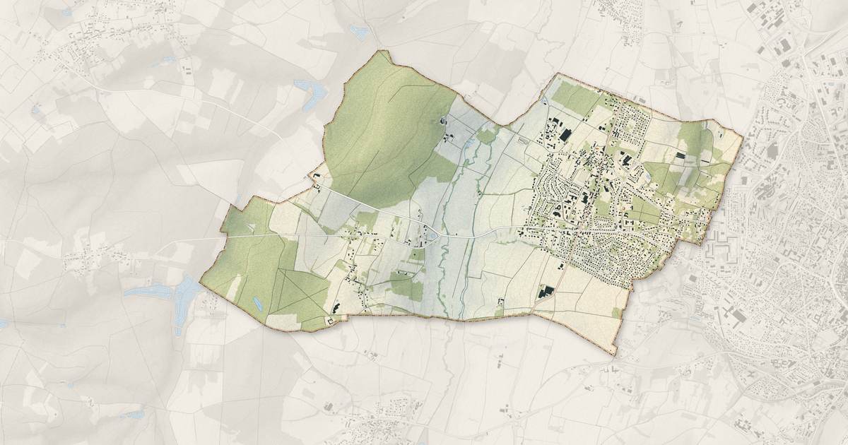 Portrait cartographique de Saint-Georges-sur-Baulche : relief, eau, forêts, bâti et voies, calculés à partir des données de l'IGN