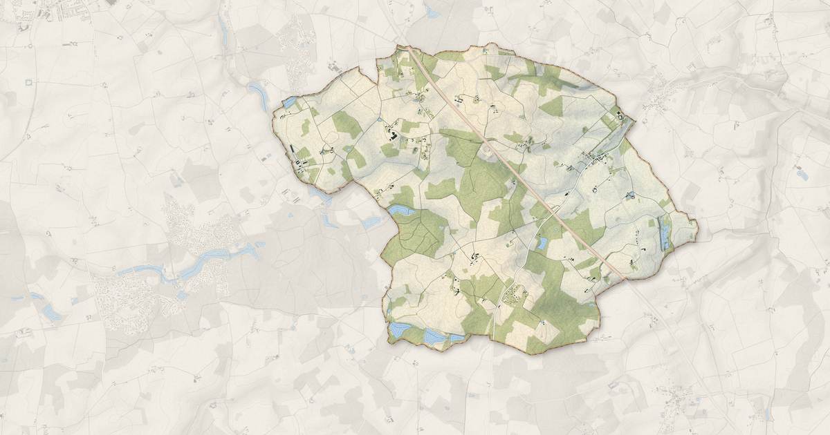 Portrait cartographique de Saint-Loup-d'Ordon : relief, eau, forêts, bâti et voies, calculés à partir des données de l'IGN
