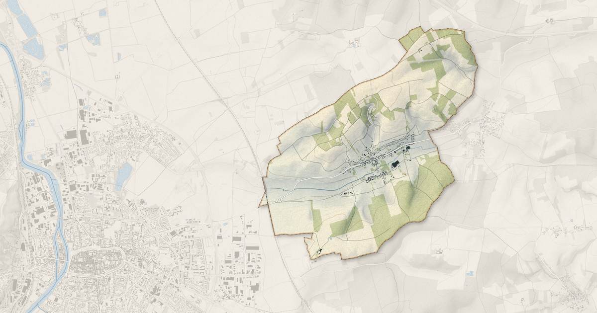 Portrait cartographique de Saligny : relief, eau, forêts, bâti et voies, calculés à partir des données de l'IGN