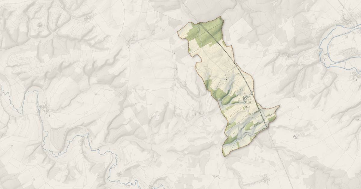 Portrait cartographique de Sambourg : relief, eau, forêts, bâti et voies, calculés à partir des données de l'IGN