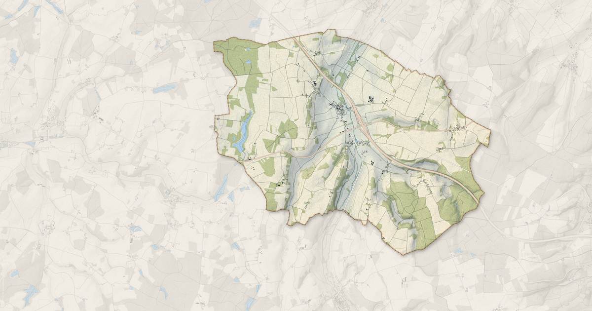 Portrait cartographique de Sépeaux-Saint Romain : relief, eau, forêts, bâti et voies, calculés à partir des données de l'IGN