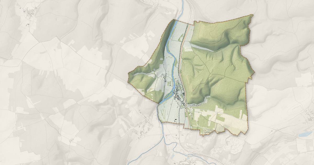 Portrait cartographique de Sermizelles : relief, eau, forêts, bâti et voies, calculés à partir des données de l'IGN