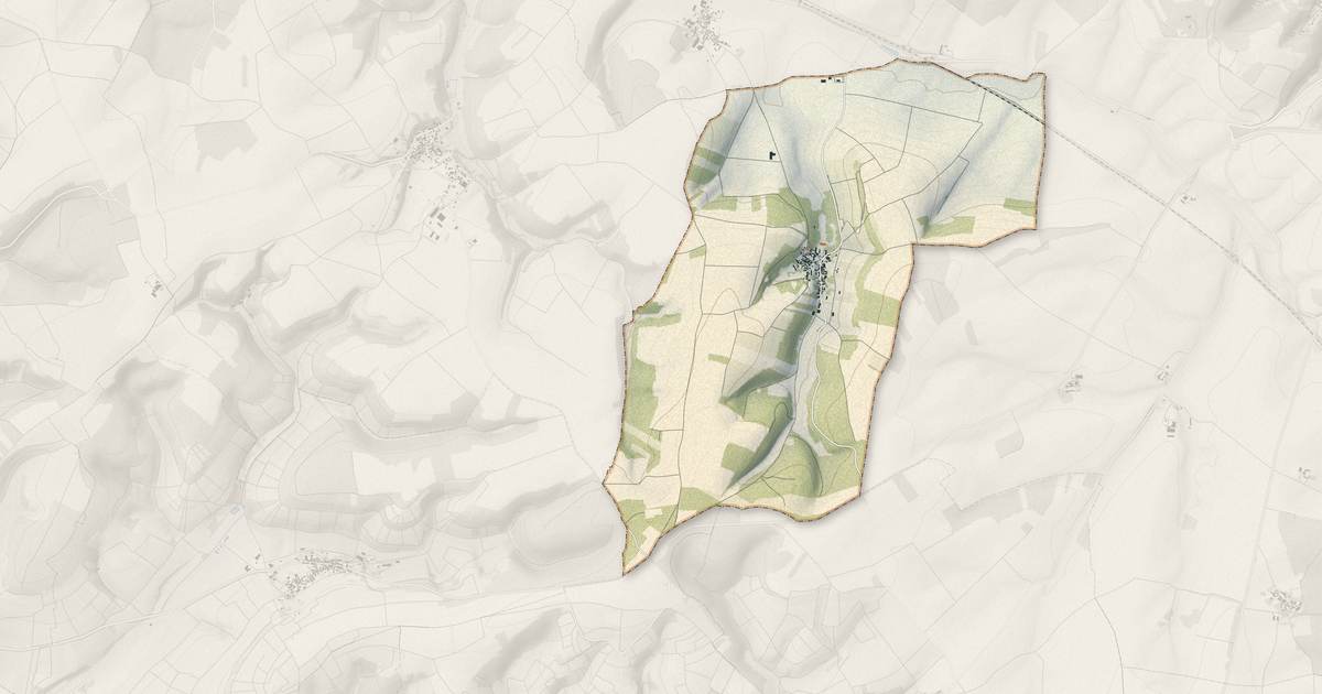 Portrait cartographique de Serrigny : relief, eau, forêts, bâti et voies, calculés à partir des données de l'IGN