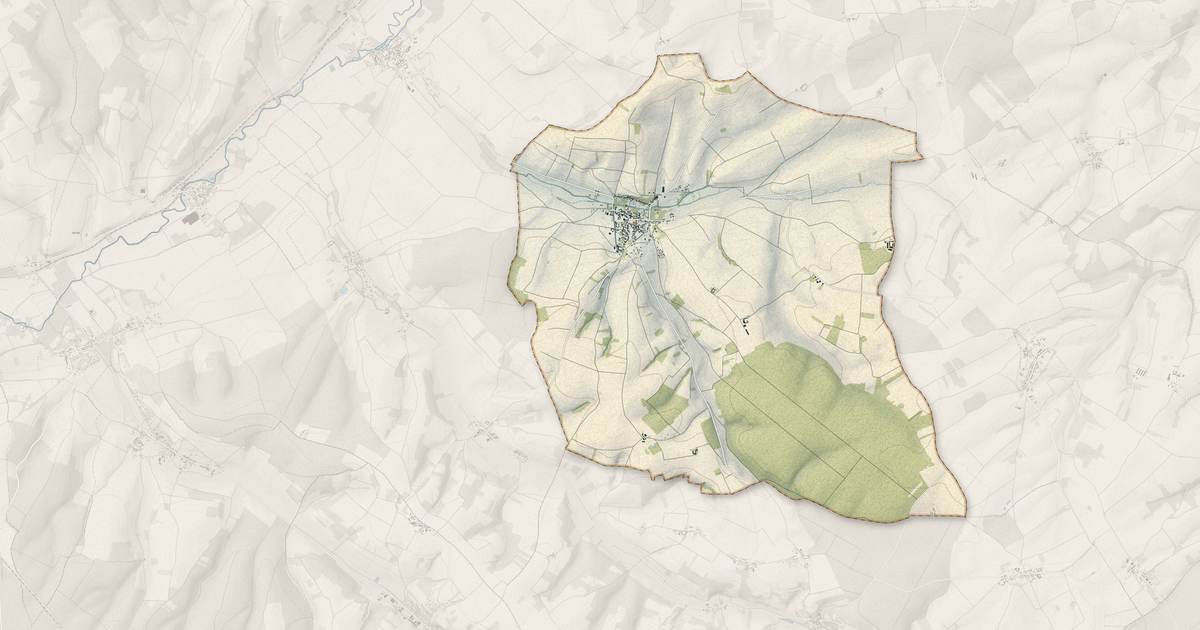 Portrait cartographique de Les Sièges : relief, eau, forêts, bâti et voies, calculés à partir des données de l'IGN