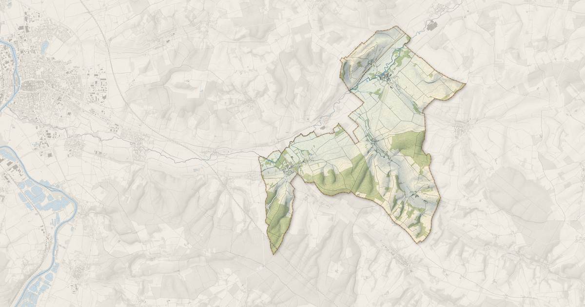 Portrait cartographique de Les Vallées de la Vanne : relief, eau, forêts, bâti et voies, calculés à partir des données de l'IGN