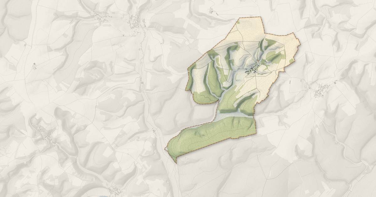 Portrait cartographique de Thorey : relief, eau, forêts, bâti et voies, calculés à partir des données de l'IGN