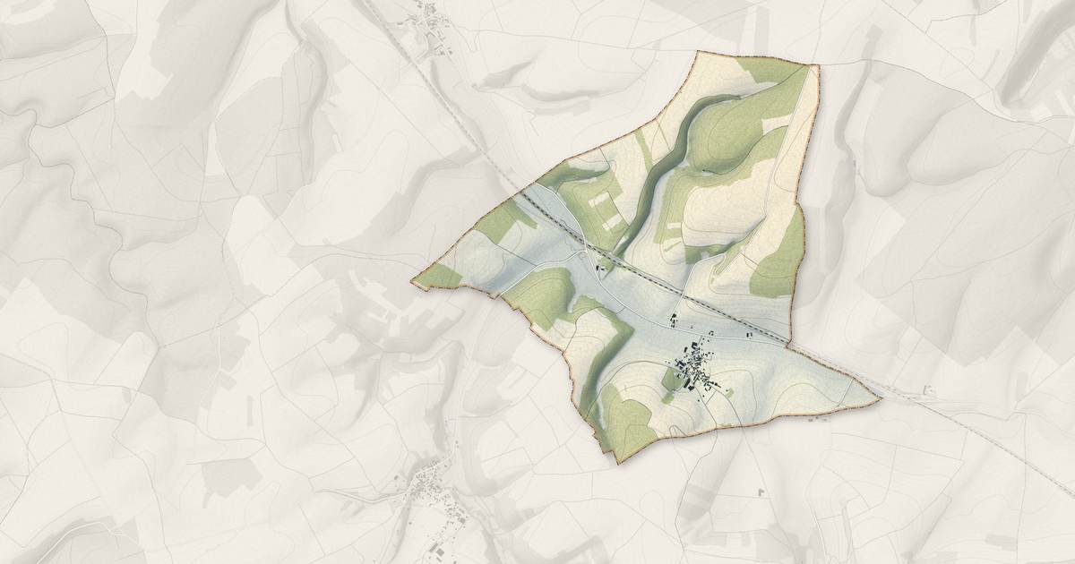 Portrait cartographique de Tissey : relief, eau, forêts, bâti et voies, calculés à partir des données de l'IGN
