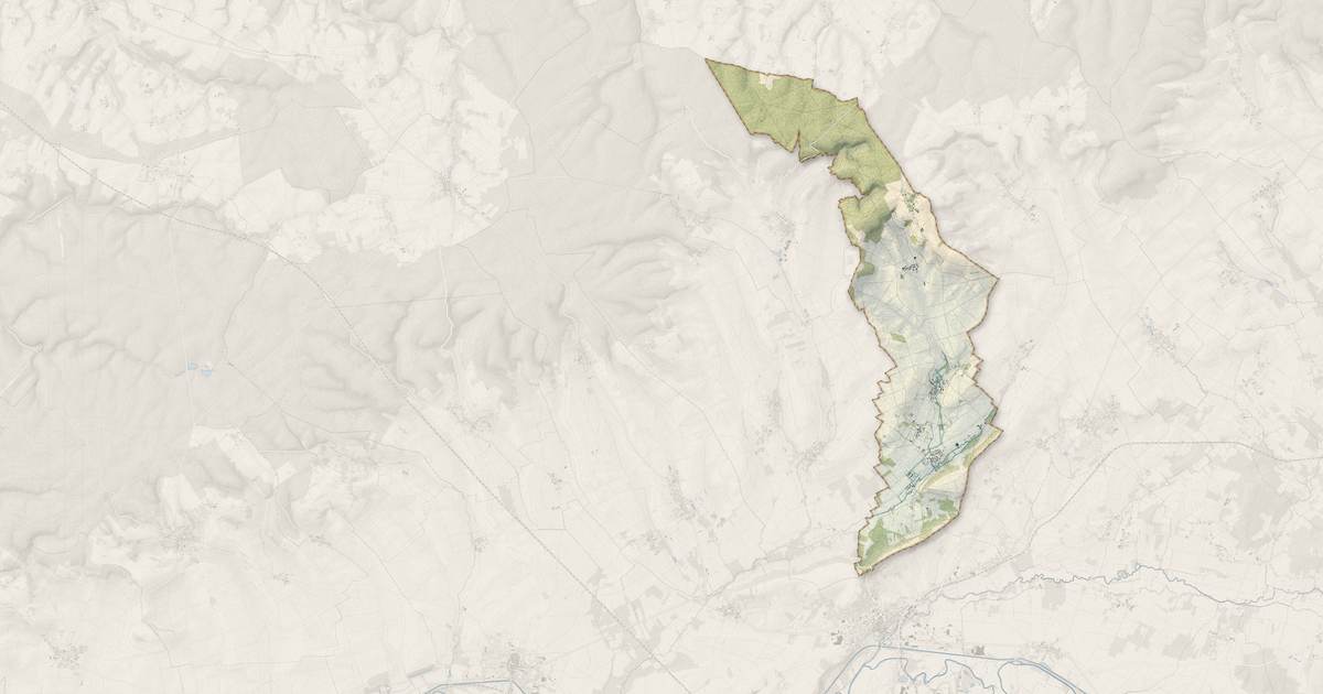 Portrait cartographique de Turny : relief, eau, forêts, bâti et voies, calculés à partir des données de l'IGN