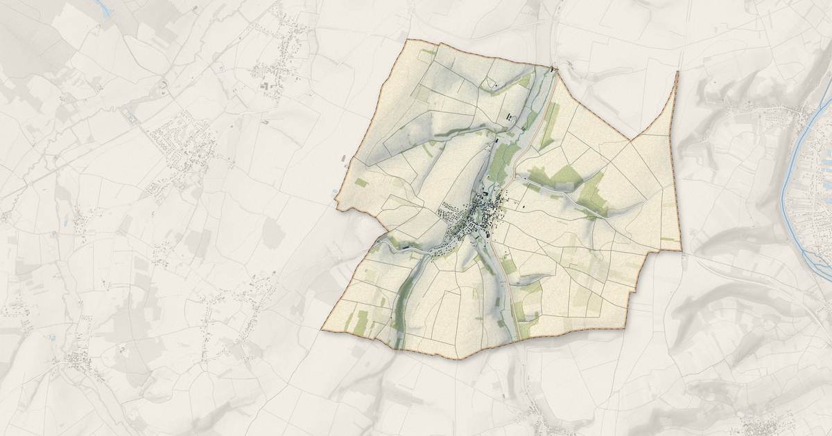 Portrait cartographique de Vallan : relief, eau, forêts, bâti et voies, calculés à partir des données de l'IGN