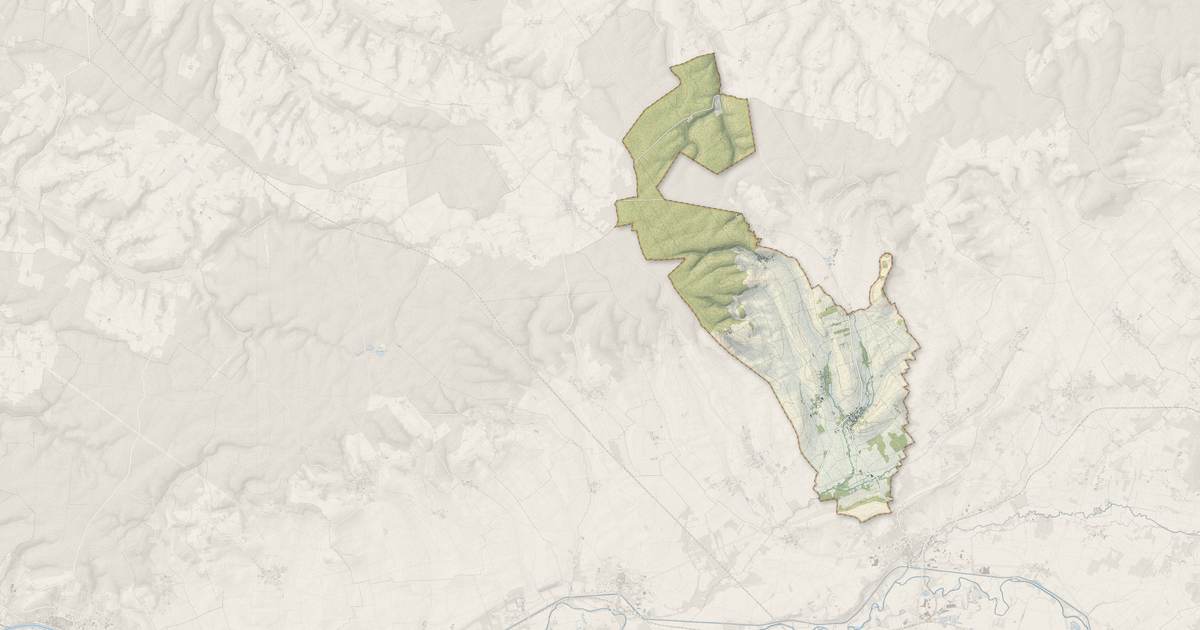 Portrait cartographique de Venizy : relief, eau, forêts, bâti et voies, calculés à partir des données de l'IGN