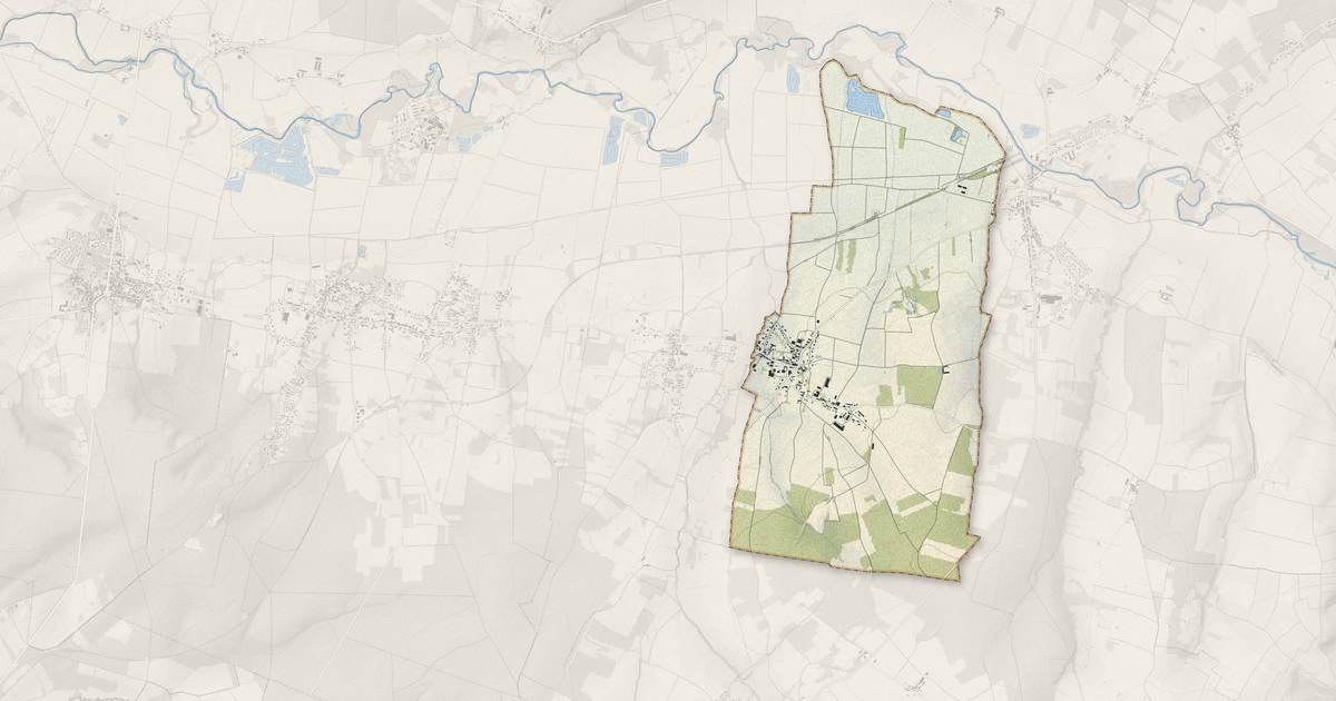 Portrait cartographique de Venouse : relief, eau, forêts, bâti et voies, calculés à partir des données de l'IGN
