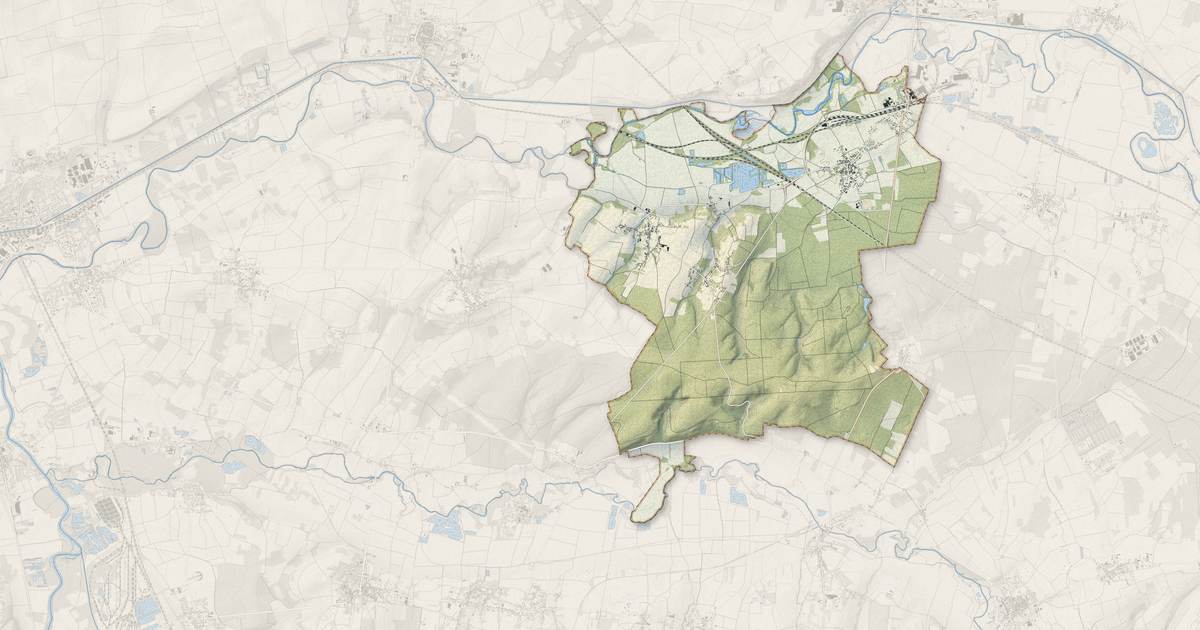 Portrait cartographique de Vergigny : relief, eau, forêts, bâti et voies, calculés à partir des données de l'IGN