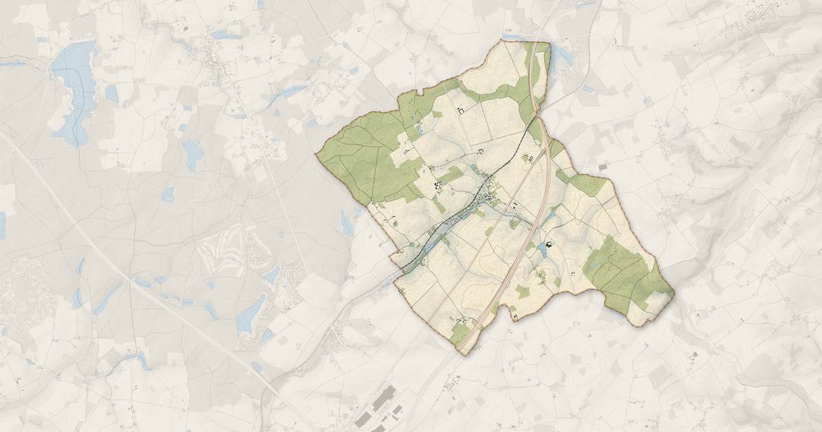 Portrait cartographique de Vernoy : relief, eau, forêts, bâti et voies, calculés à partir des données de l'IGN