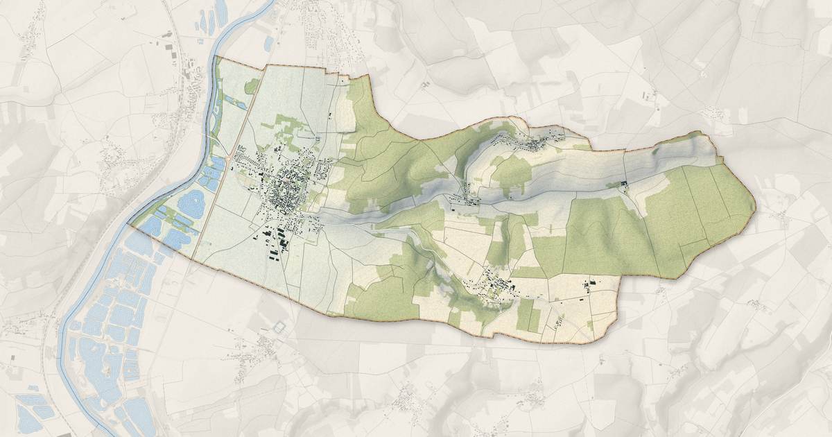 Portrait cartographique de Véron : relief, eau, forêts, bâti et voies, calculés à partir des données de l'IGN
