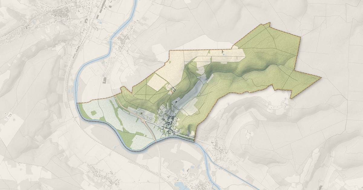 Portrait cartographique de Villecien : relief, eau, forêts, bâti et voies, calculés à partir des données de l'IGN