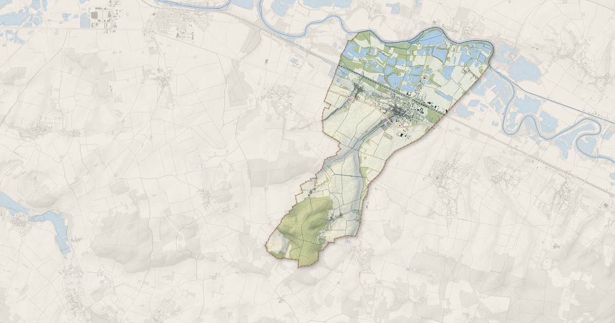 Portrait cartographique de Villeneuve-la-Guyard : relief, eau, forêts, bâti et voies, calculés à partir des données de l'IGN
