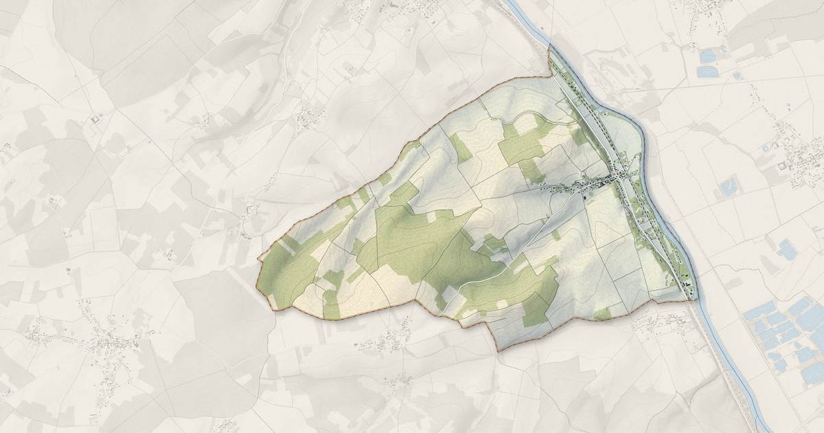 Portrait cartographique de Villeperrot : relief, eau, forêts, bâti et voies, calculés à partir des données de l'IGN