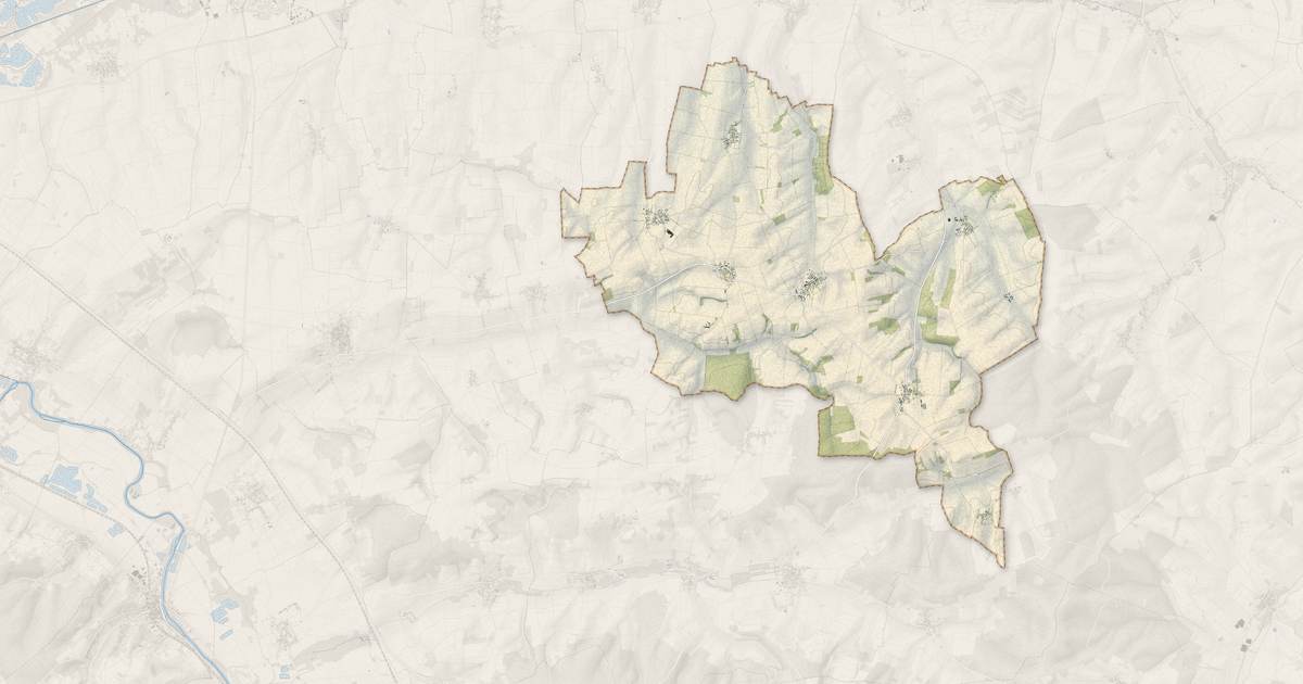 Portrait cartographique de Perceneige : relief, eau, forêts, bâti et voies, calculés à partir des données de l'IGN