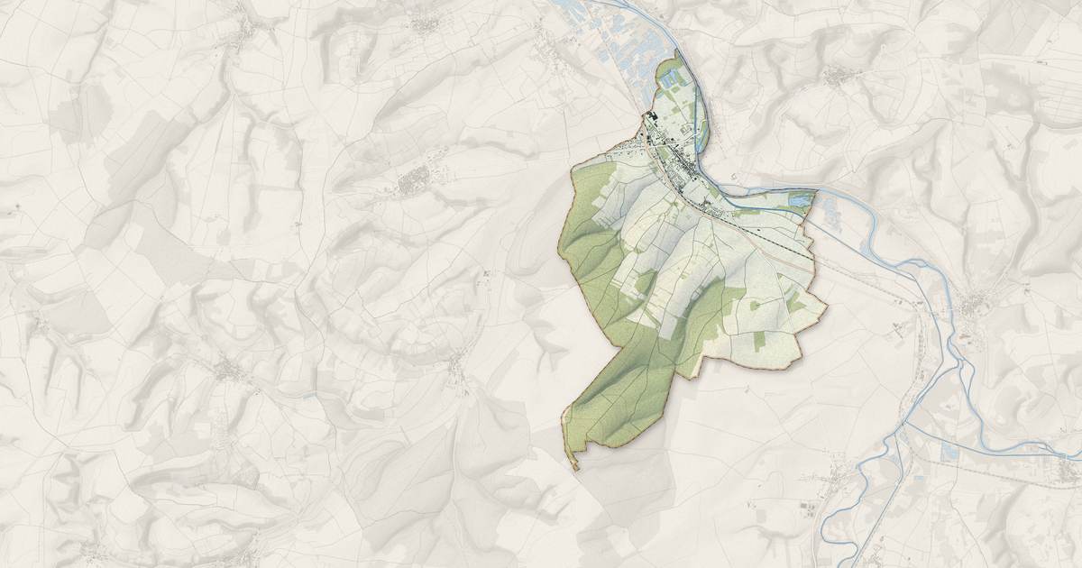 Portrait cartographique de Vincelles : relief, eau, forêts, bâti et voies, calculés à partir des données de l'IGN