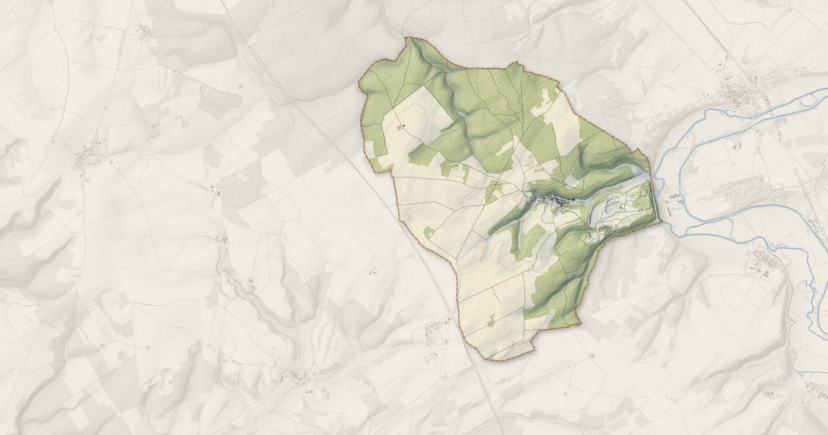 Portrait cartographique de Vireaux : relief, eau, forêts, bâti et voies, calculés à partir des données de l'IGN