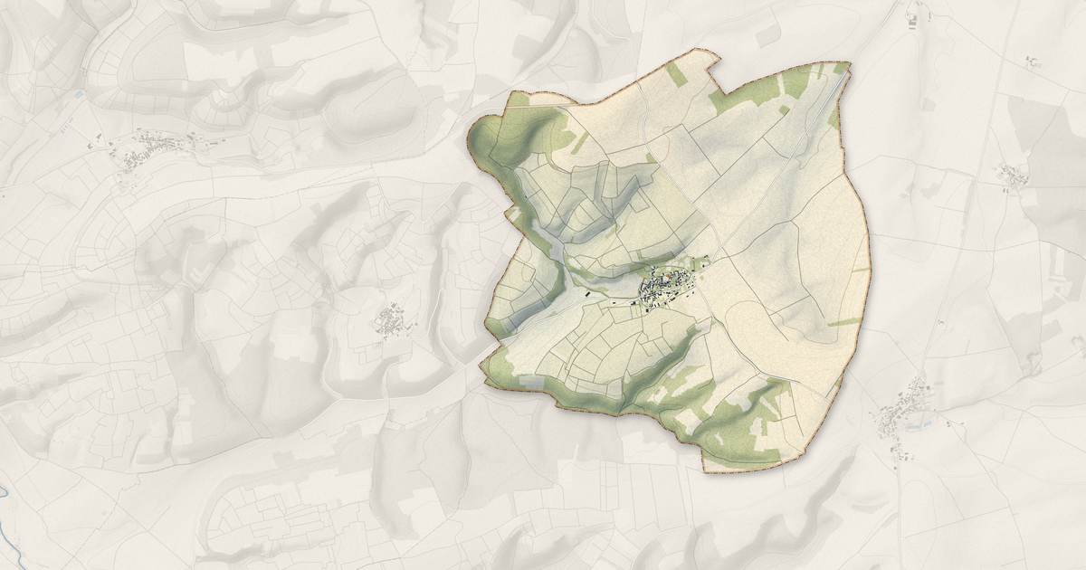 Portrait cartographique de Viviers : relief, eau, forêts, bâti et voies, calculés à partir des données de l'IGN