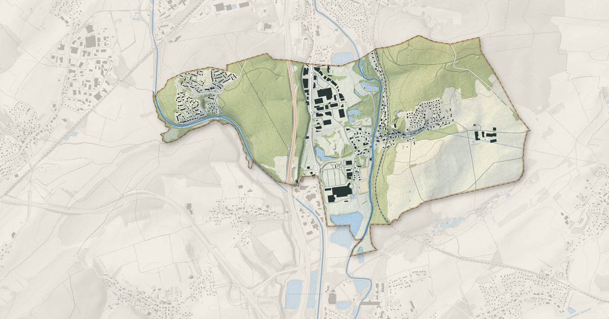 Portrait cartographique de Andelnans : relief, eau, forêts, bâti et voies, calculés à partir des données de l'IGN