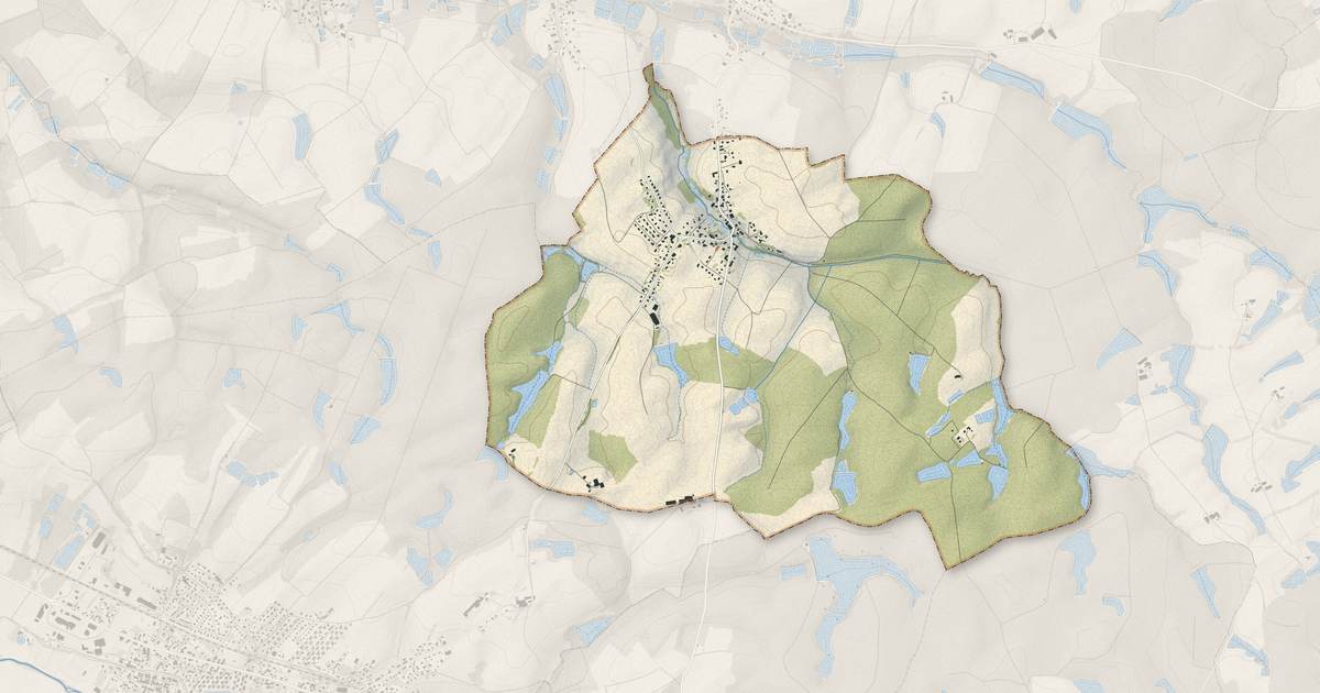 Portrait cartographique de Boron : relief, eau, forêts, bâti et voies, calculés à partir des données de l'IGN