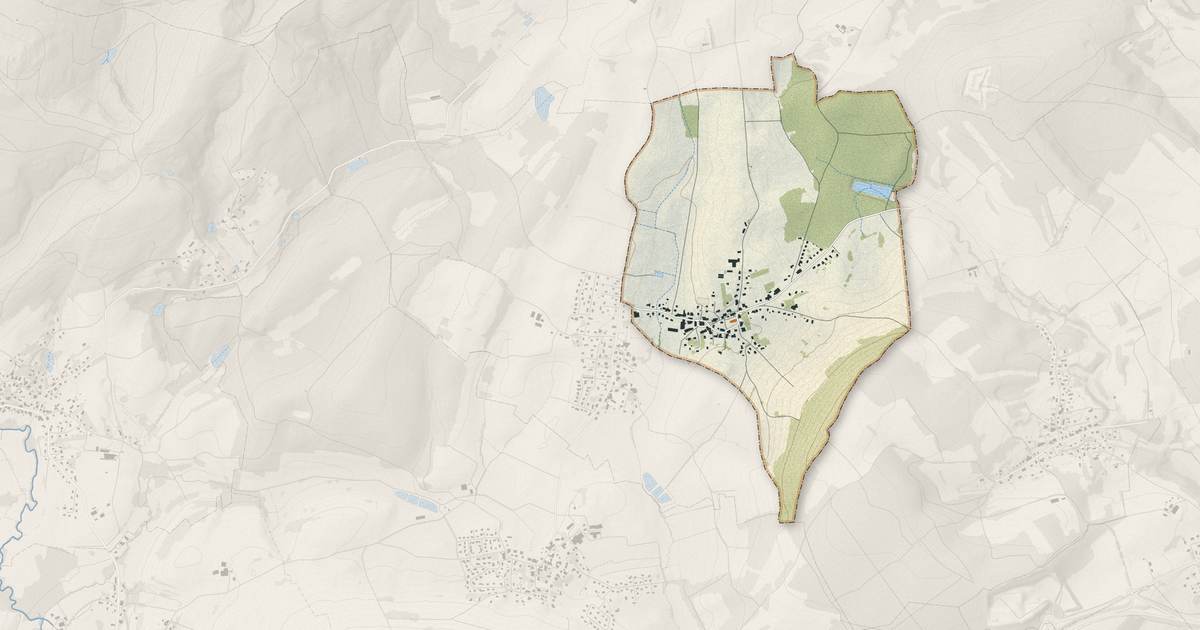 Portrait cartographique de Buc : relief, eau, forêts, bâti et voies, calculés à partir des données de l'IGN