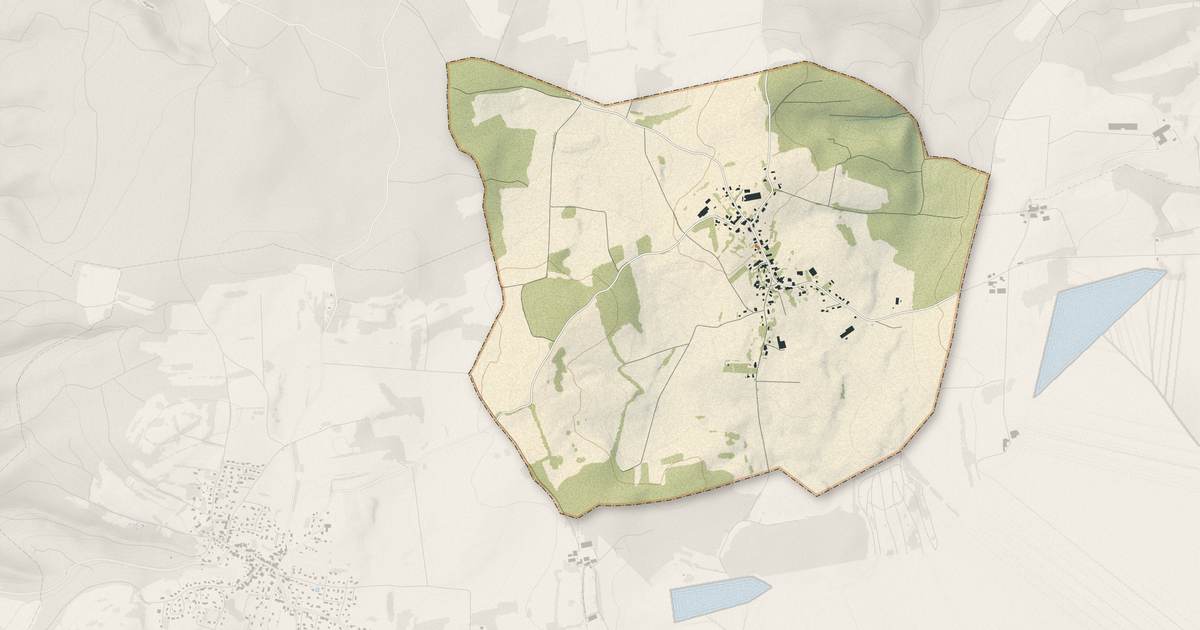 Portrait cartographique de Croix : relief, eau, forêts, bâti et voies, calculés à partir des données de l'IGN