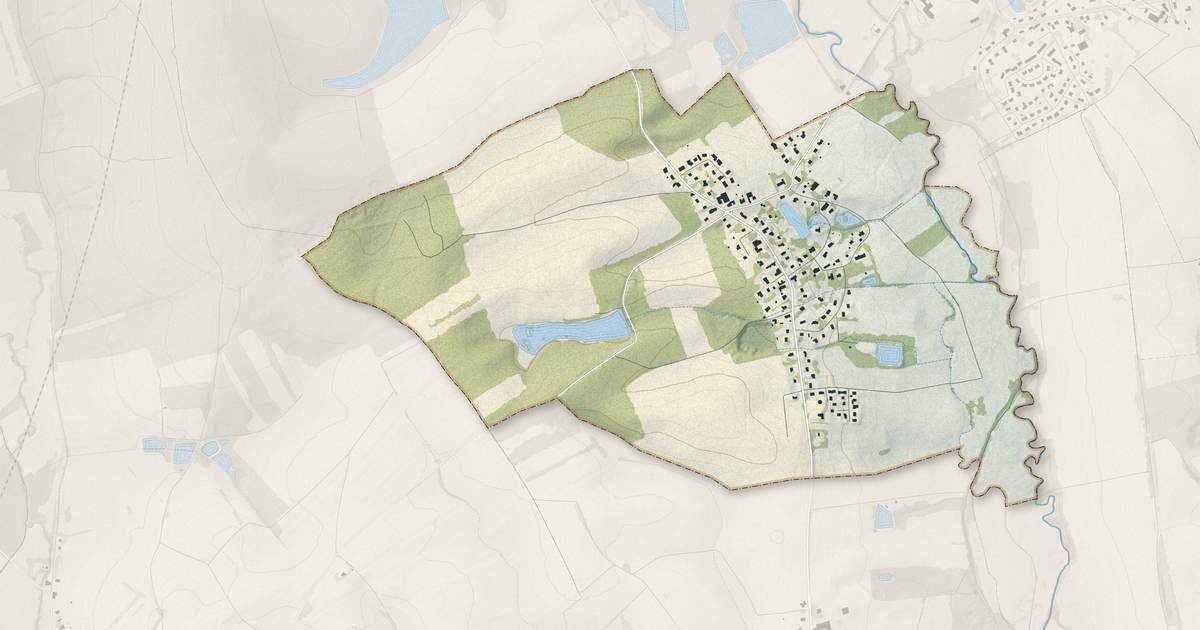Portrait cartographique de Cunelières : relief, eau, forêts, bâti et voies, calculés à partir des données de l'IGN