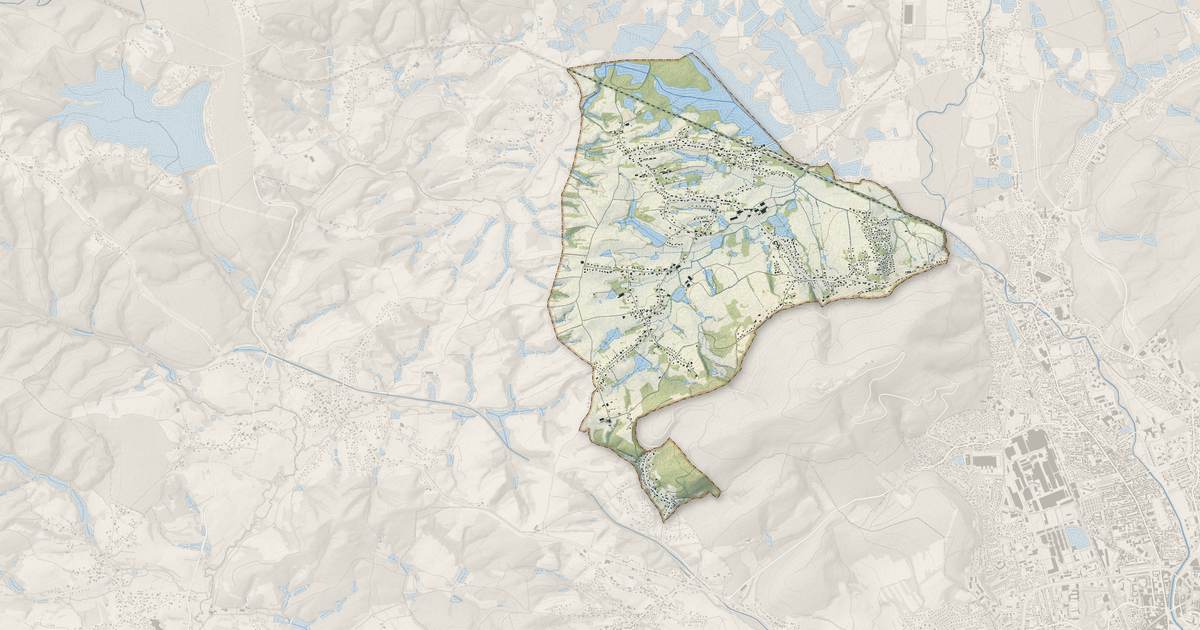 Portrait cartographique de Évette-Salbert : relief, eau, forêts, bâti et voies, calculés à partir des données de l'IGN