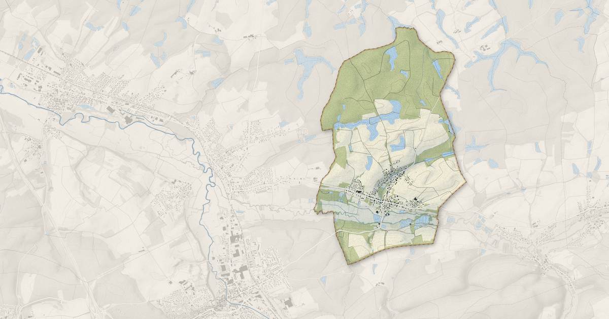 Portrait cartographique de Faverois : relief, eau, forêts, bâti et voies, calculés à partir des données de l'IGN