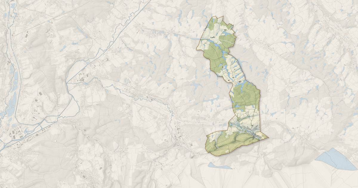 Portrait cartographique de Florimont : relief, eau, forêts, bâti et voies, calculés à partir des données de l'IGN