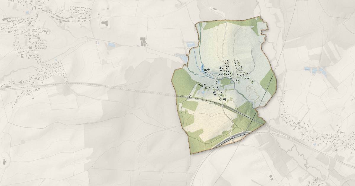 Portrait cartographique de Fontenelle : relief, eau, forêts, bâti et voies, calculés à partir des données de l'IGN