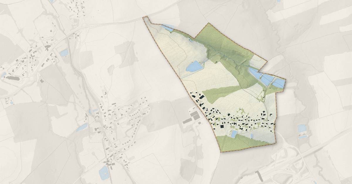 Portrait cartographique de Lagrange : relief, eau, forêts, bâti et voies, calculés à partir des données de l'IGN