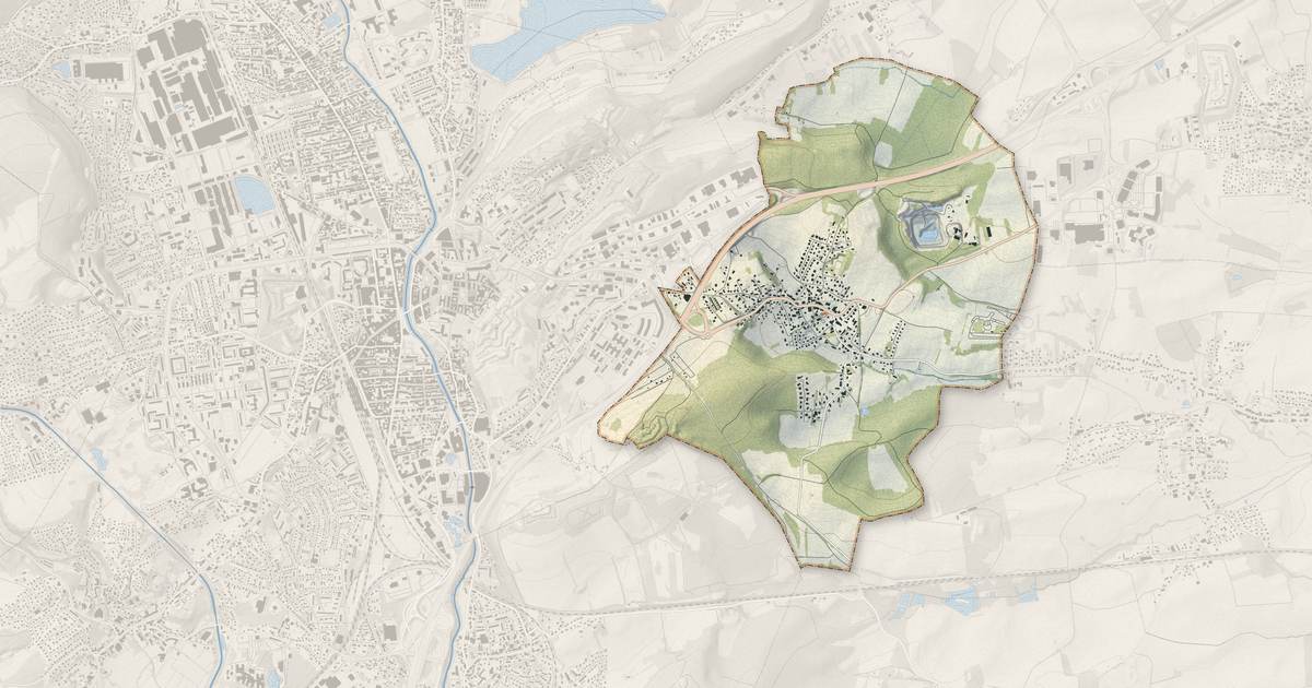 Portrait cartographique de Pérouse : relief, eau, forêts, bâti et voies, calculés à partir des données de l'IGN