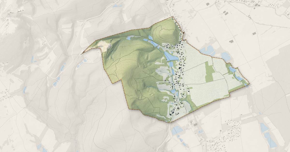Portrait cartographique de Romagny-sous-Rougemont : relief, eau, forêts, bâti et voies, calculés à partir des données de l'IGN