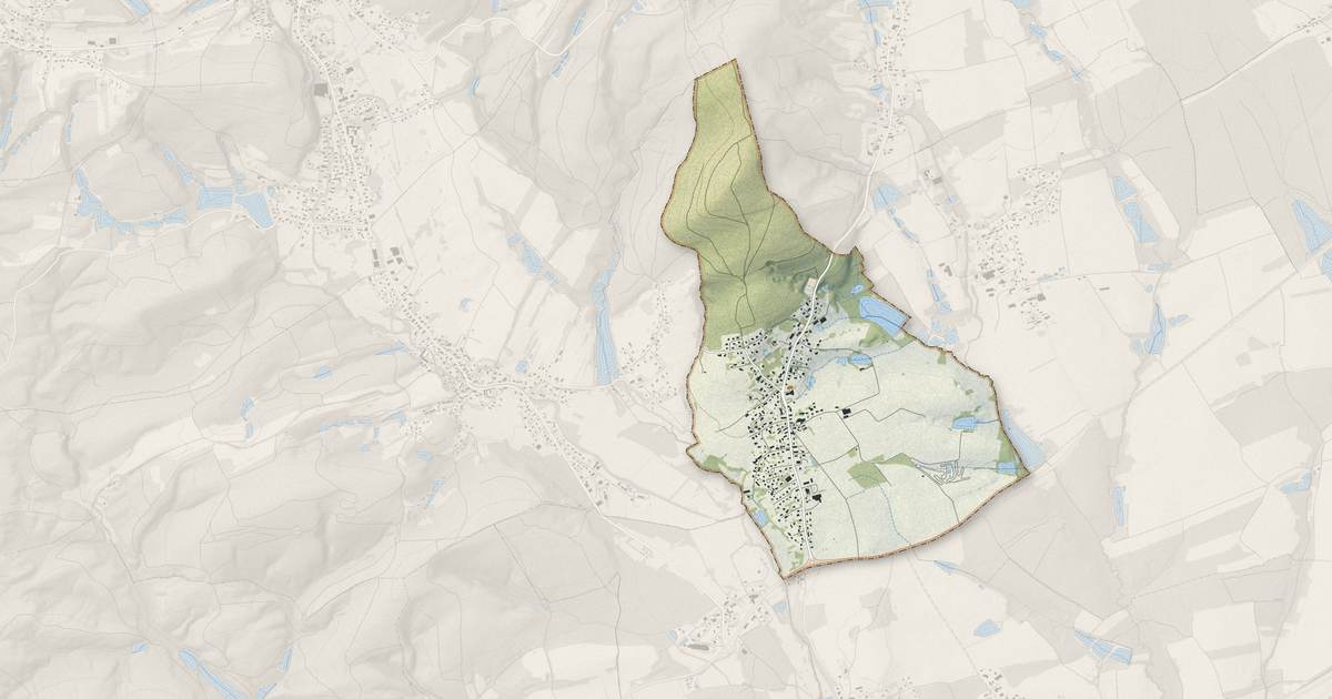 Portrait cartographique de Saint-Germain-le-Châtelet : relief, eau, forêts, bâti et voies, calculés à partir des données de l'IGN