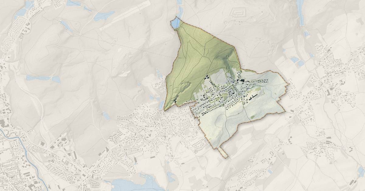 Portrait cartographique de Vétrigne : relief, eau, forêts, bâti et voies, calculés à partir des données de l'IGN