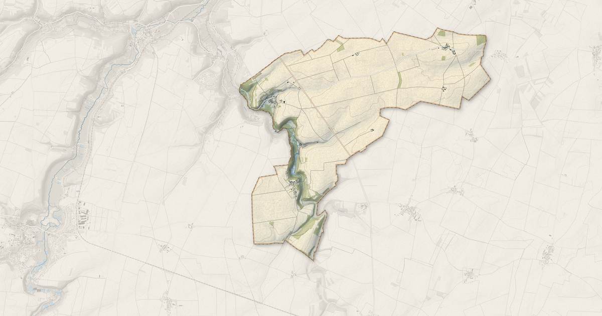 Portrait cartographique de Abbéville-la-Rivière : relief, eau, forêts, bâti et voies, calculés à partir des données de l'IGN