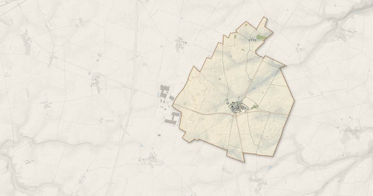 Portrait cartographique de Authon-la-Plaine : relief, eau, forêts, bâti et voies, calculés à partir des données de l'IGN